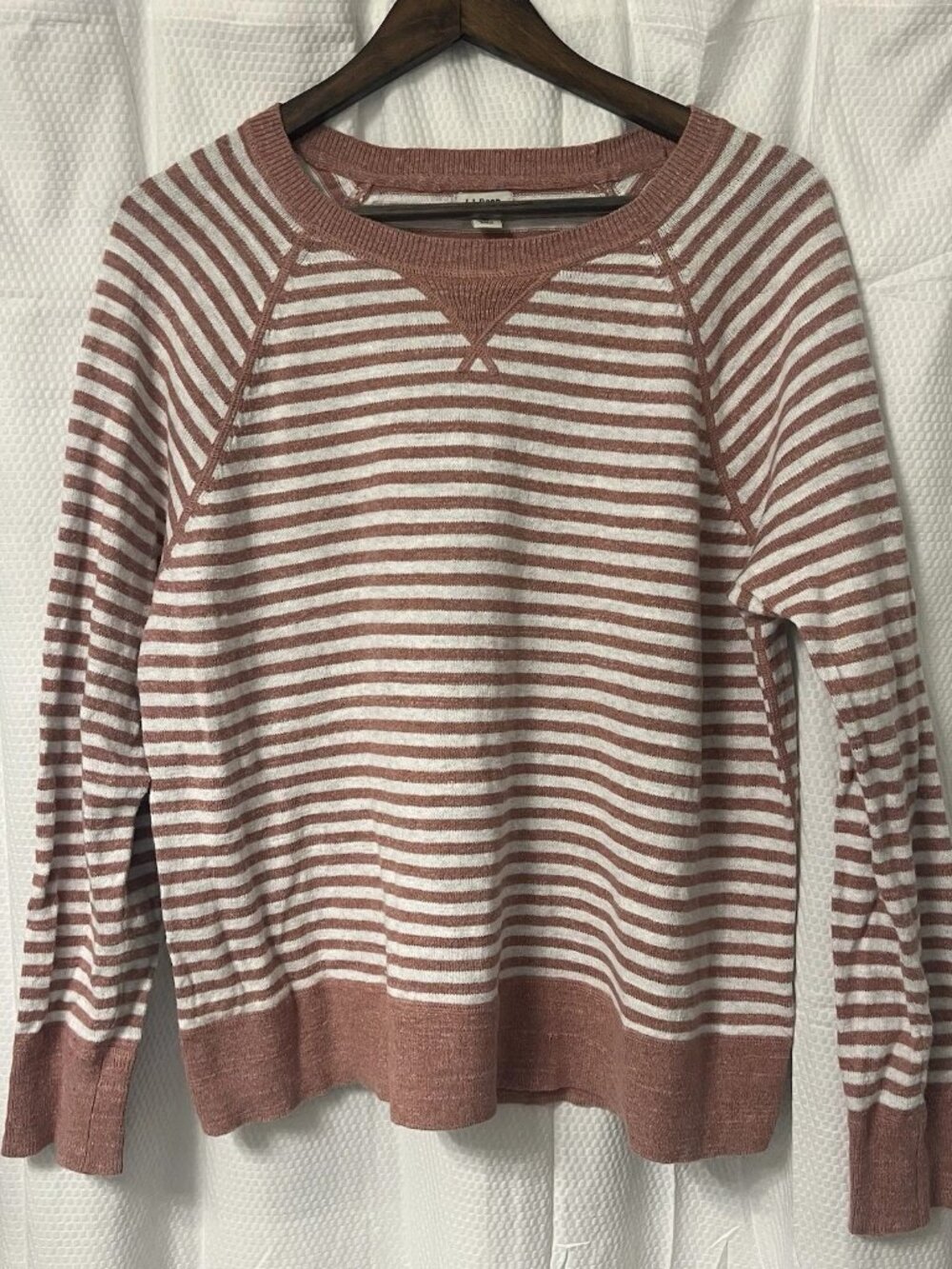 LLBean Organic Slub  striped sweater
